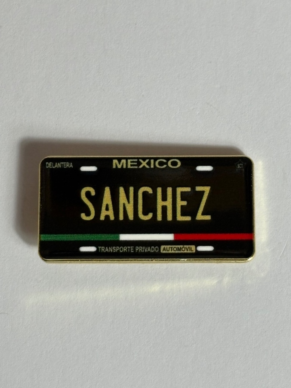 Mexico Flag Sanchez Name License Plate Hat Pin Pins Hats Fitted New Era Hatpin